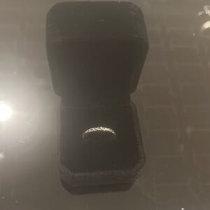Elegant Silver Ring in Black Velvet Box